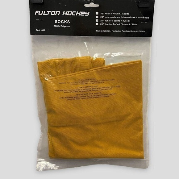 Fulton JUNIOR‎ 24" performance solid hockey socks gold - Picture 2 of 2